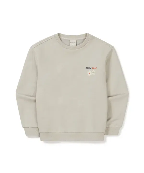 Свитшот детский с графическим принтом, Snowpeak Apparel Kids, light beige — фото 2