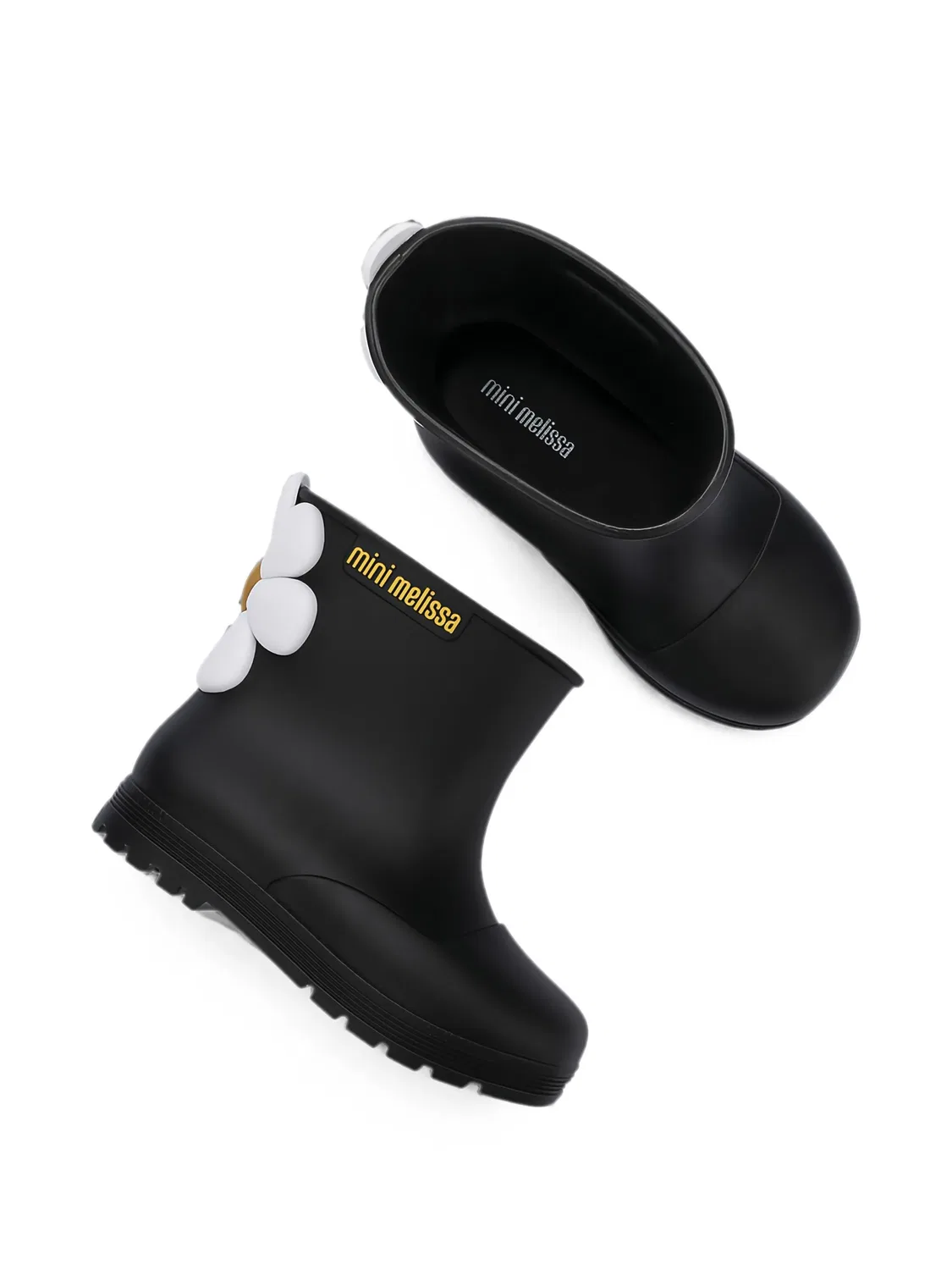 Ботильоны Welly Bloomy с цветочной аппликацией Mini Melissa, черный — фото 4