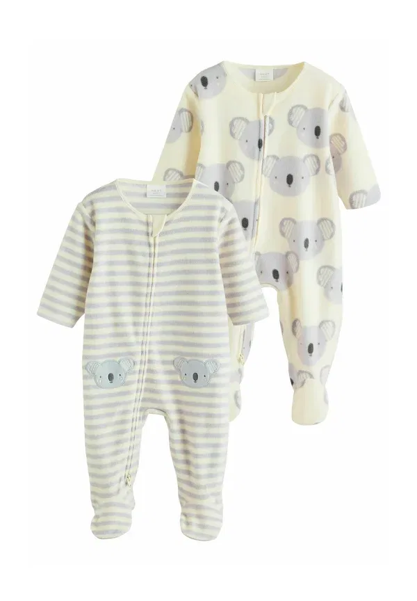 Комплект пижам с длинным рукавом Regular fit - two way zip 2 pack Next, серый