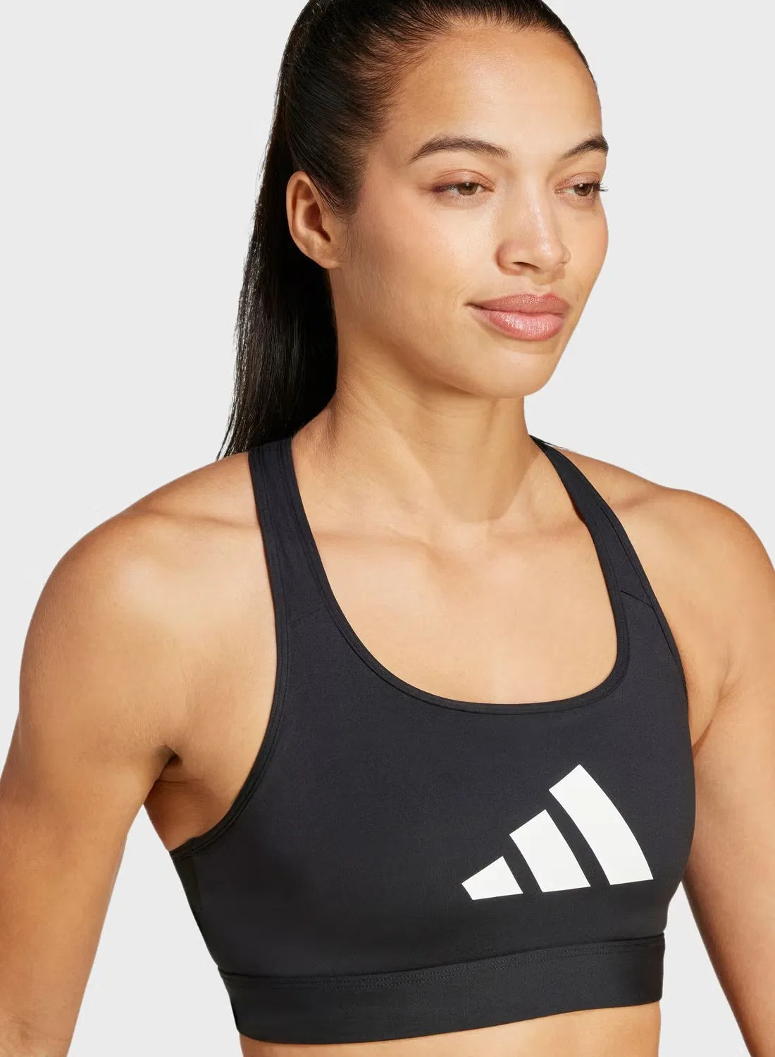 Спортивный бюстгальтер с графическим принтом Primeliftreact Adidas, черный — фото 3