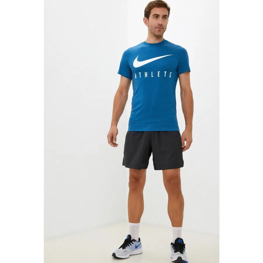 Футболка мужская с длинным рукавом Dri-Fit Training Swoosh Nike, Синий — фото 4