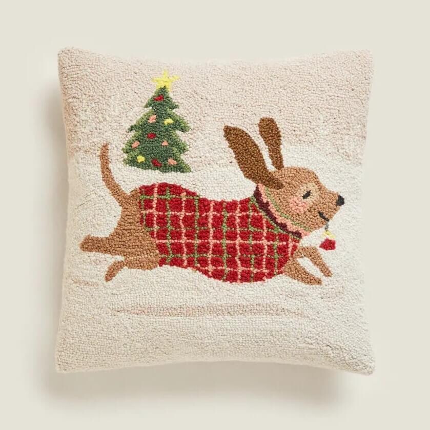 

Чехол на подушку Zara Home Bouclé Christmas Dog, коричневый