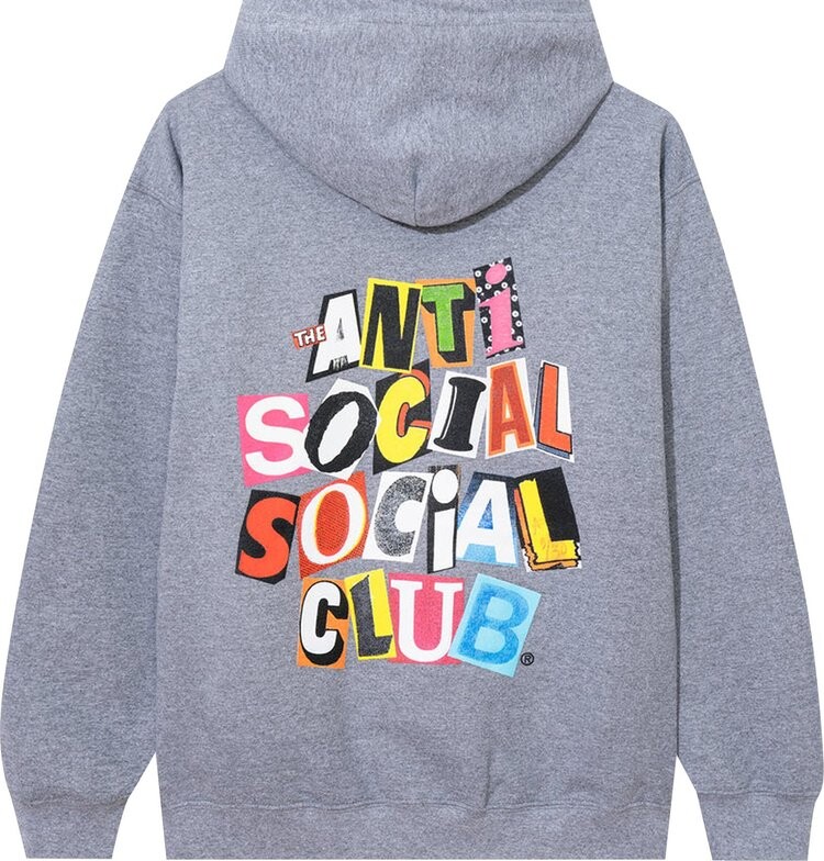 Худи Anti Social Social Club Torn Pages Of Our Story Zip Hoodie 'Heather Grey', серый — фото 3