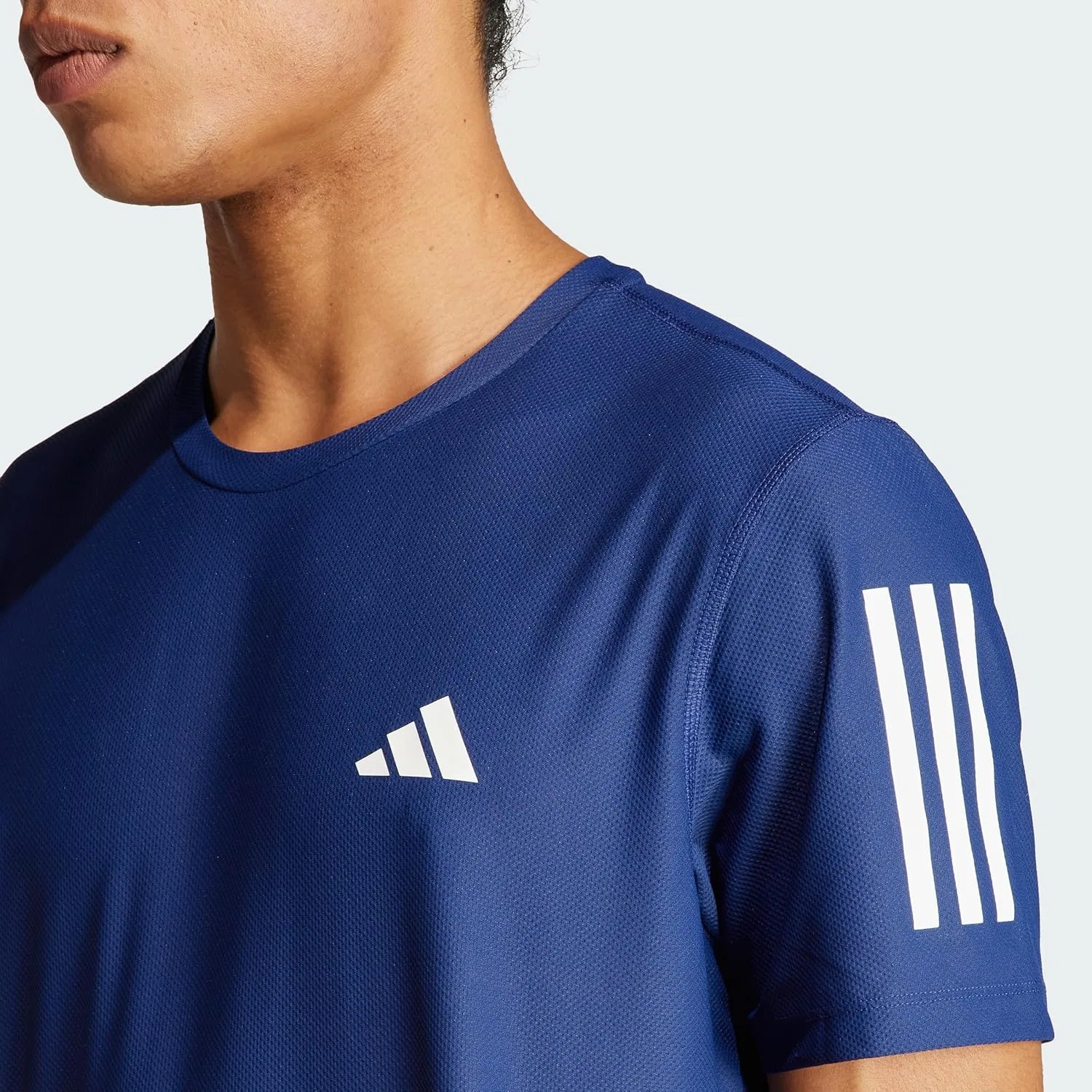 Мужская беговая футболка Own the Run adidas, Dark Blue — фото 2