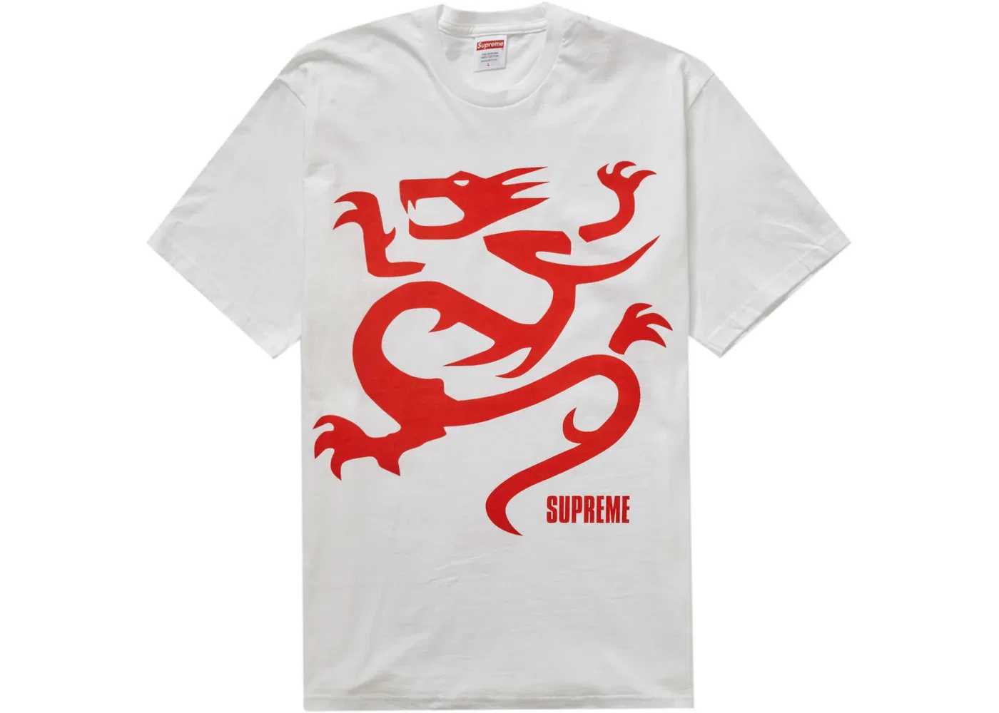Мужская футболка с принтом Supreme Mobb Deep Dragon Tee, White