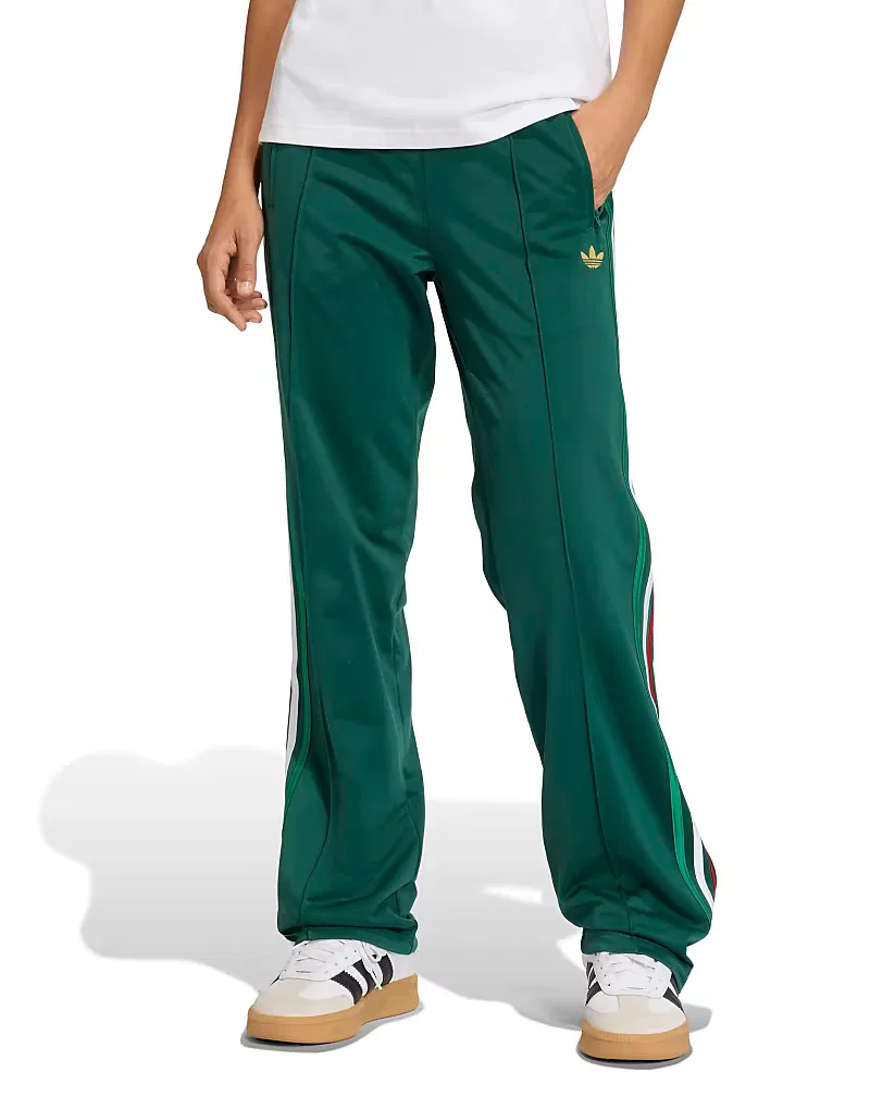 Классические спортивные брюки Adidas Originals Firebird зеленого и, красный — фото 3
