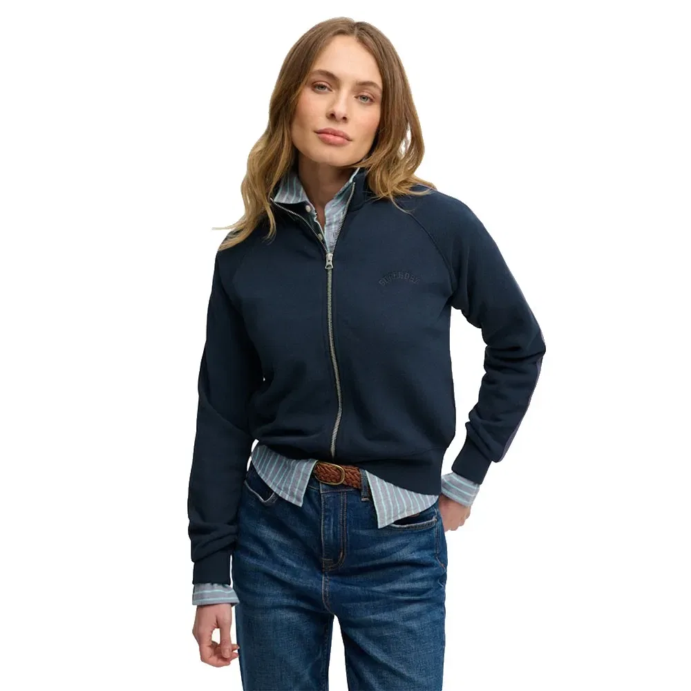 Худи на молнии Essential Logo Track Superdry, синий