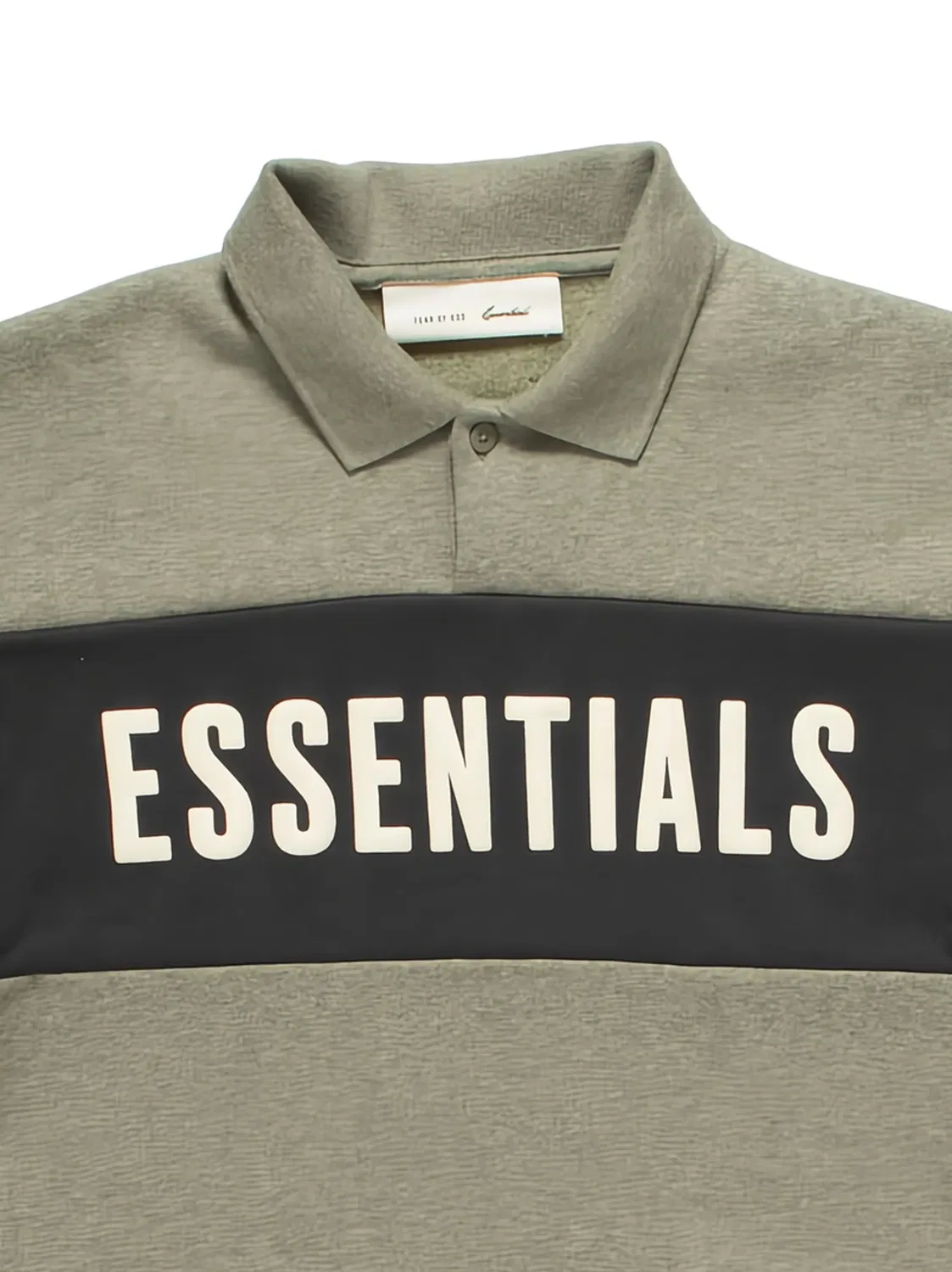 Укороченная рубашка поло Essential Fear Of God Essentials Kids, серый — фото 2