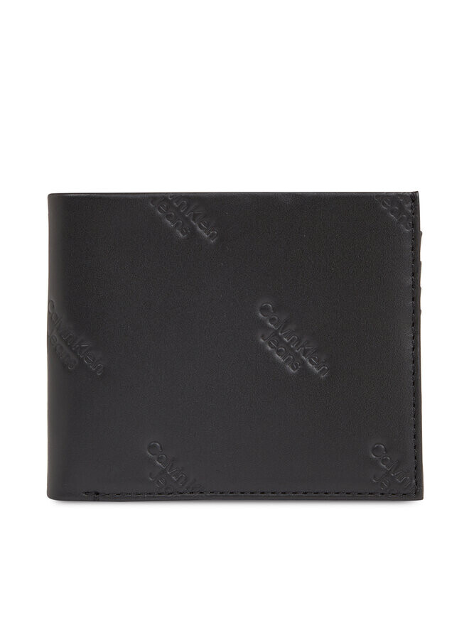 

Кошелек Logo Print Bifold Id Calvin Klein, черный