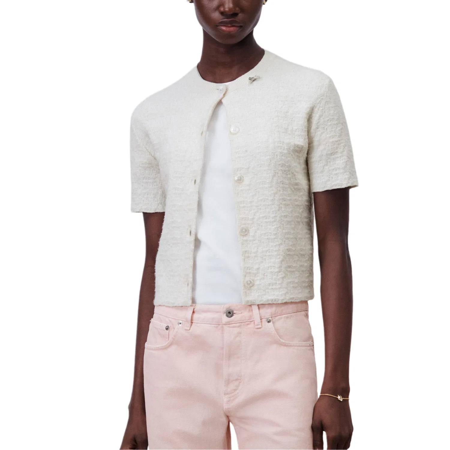 Женский свитер с круглым вырезом, свободный крой, Beige, DIOR — фото 3