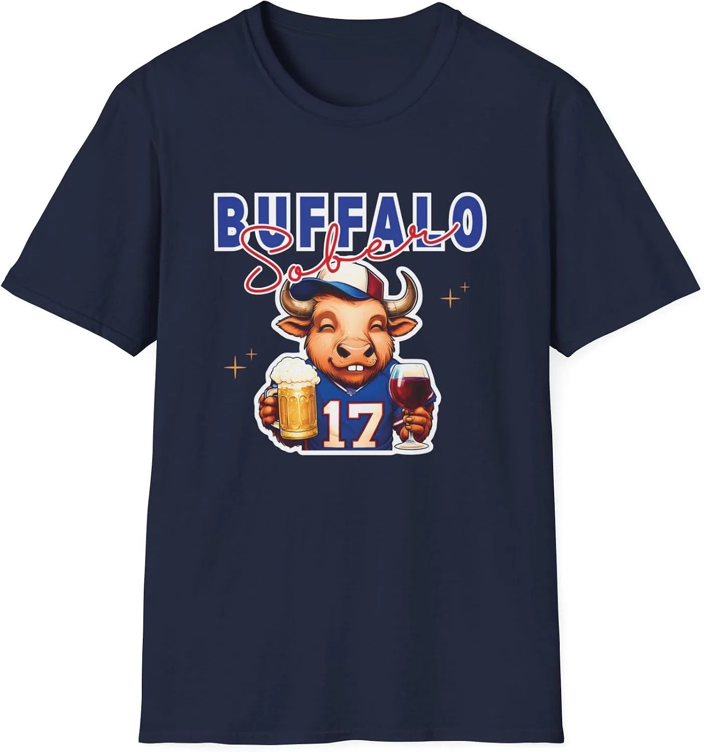 Мужская футболка с принтом Buffalo Sober Tee, тёмно-синий