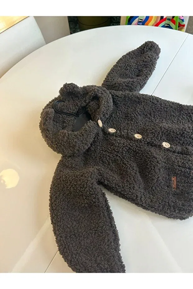Детское пальто-кардиган с капюшоном Hand Knitted Teddy Bear Coat Cardigan Pera, Brown