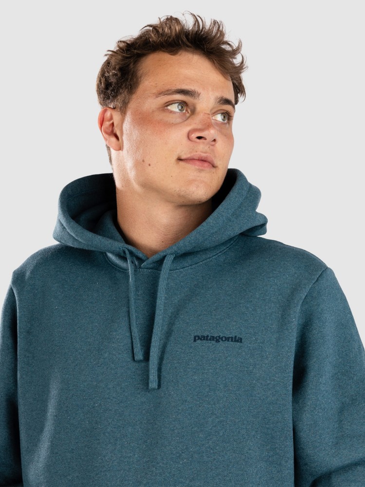 Худи Patagonia Boardshort Logo Uprisal Hoodie, wetland blue — фото 3