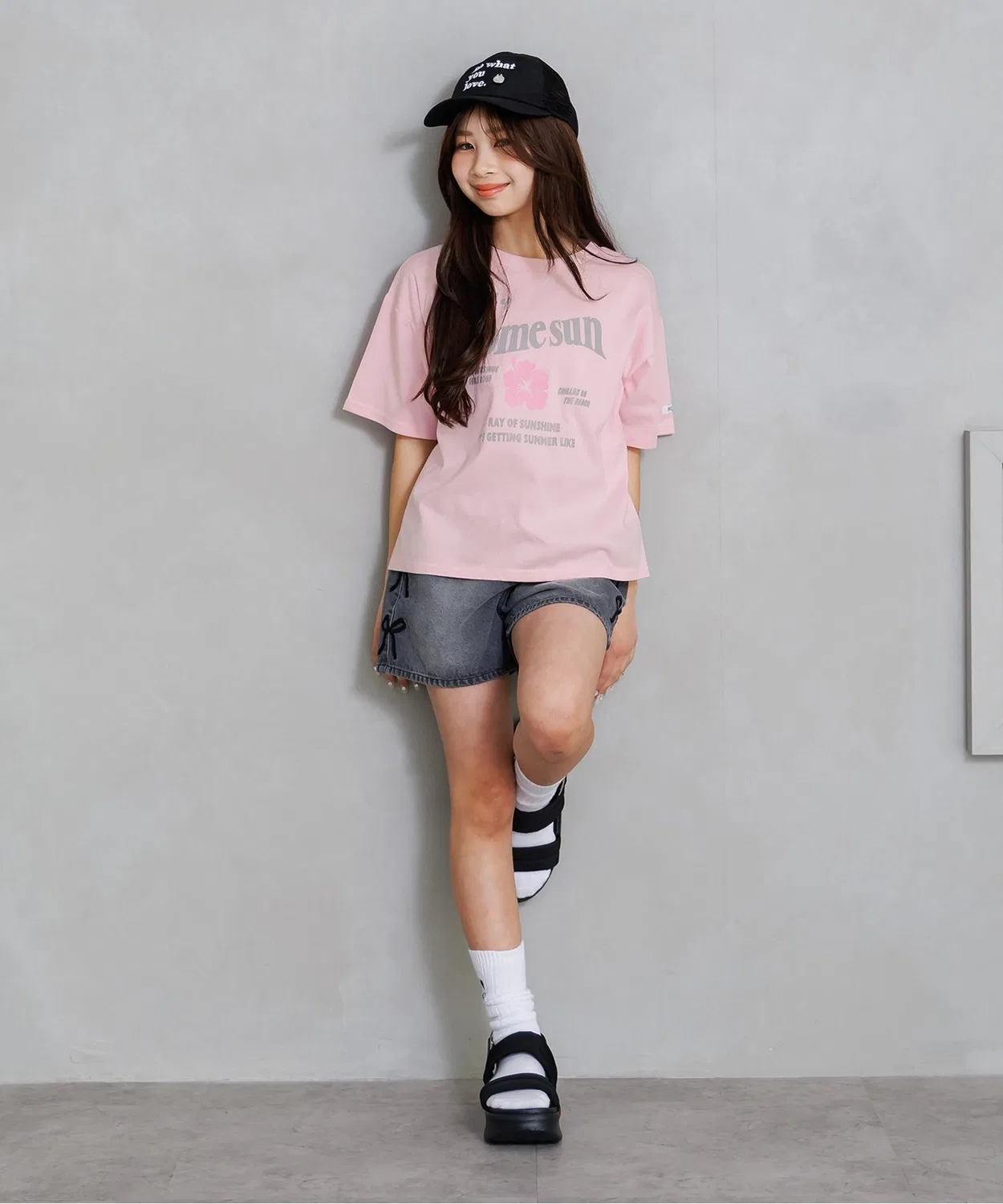 Детская футболка с принтом Hibiscus Half Sleeve T-Shirt algy, Off White — фото 4
