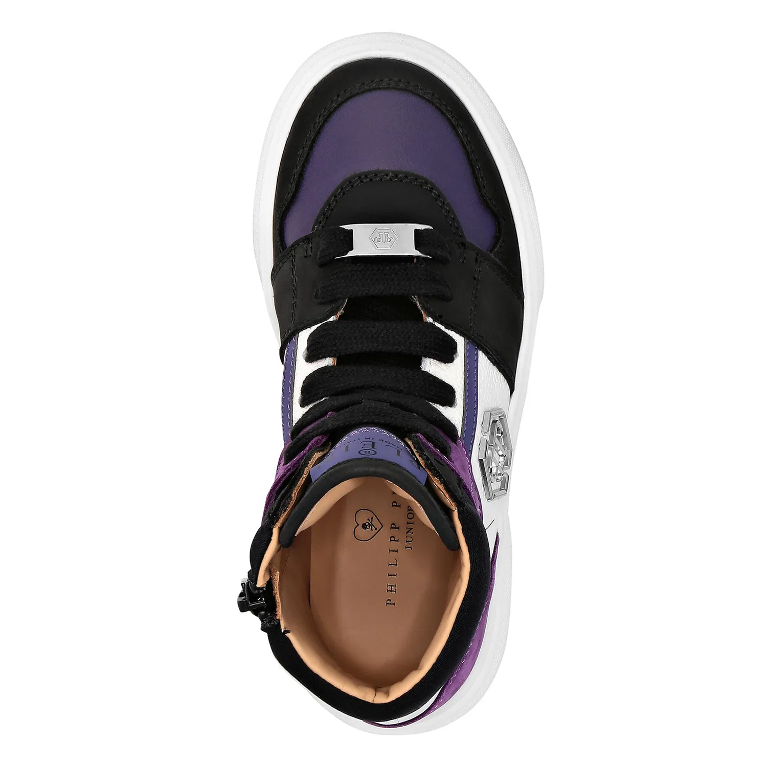 Детские кроссовки на средней подошве PHILIPP PLEIN, Purple/Black — фото 2