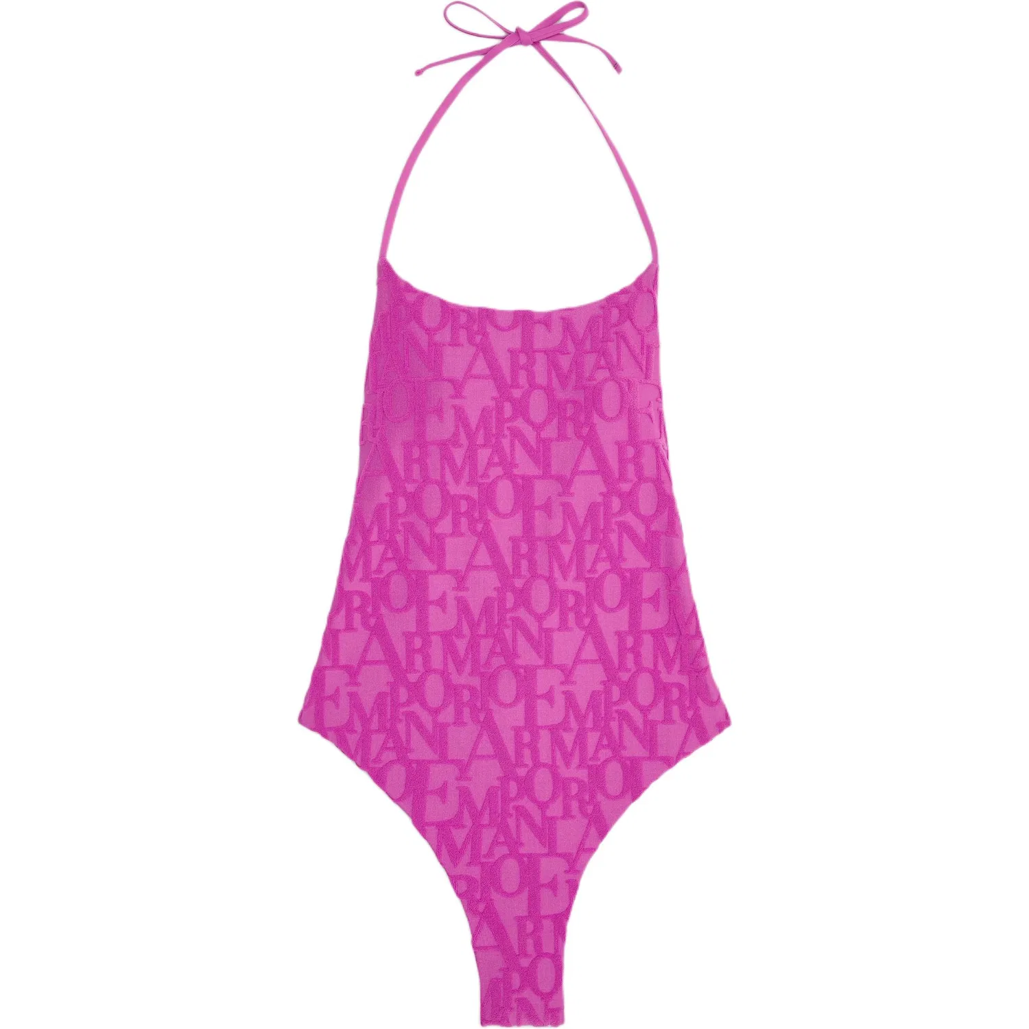 Женский слитный купальник с принтом Flocked logo EMPORIO ARMANI, Light Purple