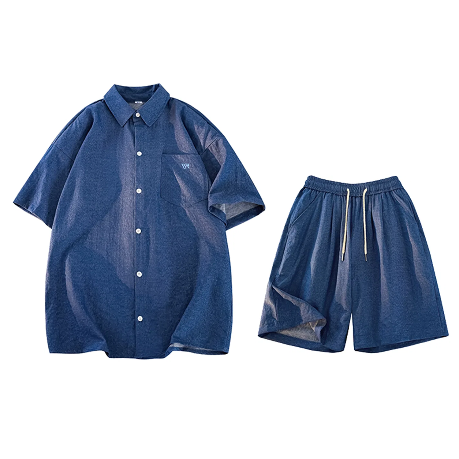 Детский комплект из рубашки и брюк с лацканами, DIY Badge Two-Piece Set, WARRIOR