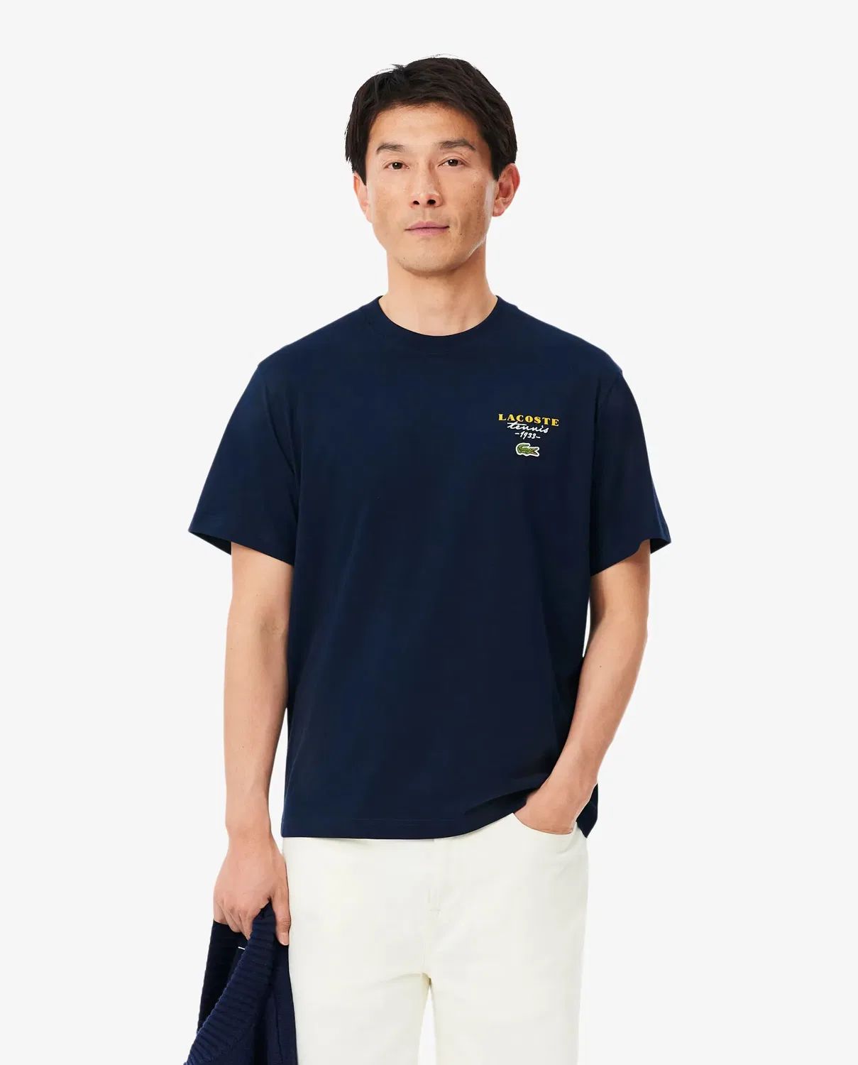 Мужская футболка хлопковая Lacoste, Azul Marino