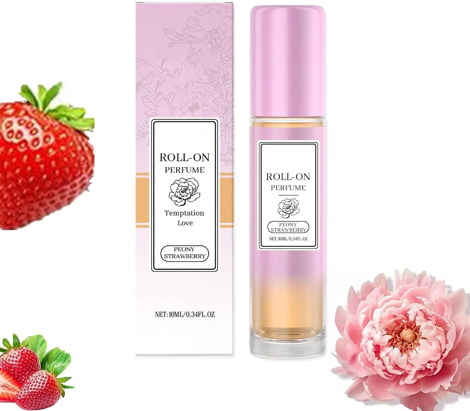 Роллер-парфюм, Bambus, ZeTjieXing, 10 мл, Peony Strawberry