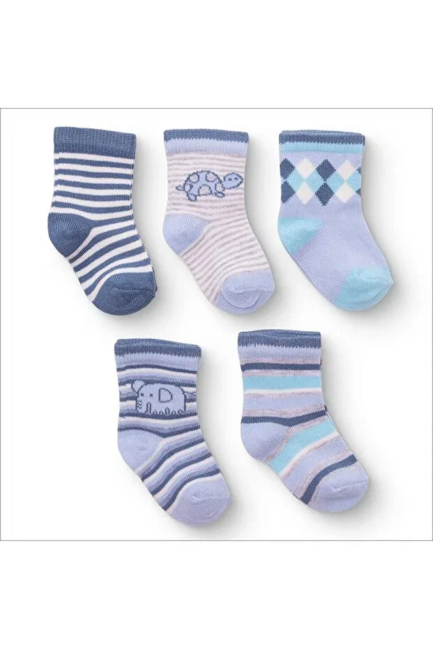 Детские носки для девочек с принтом Hellobaby Ebebek Hello Baby, Blue