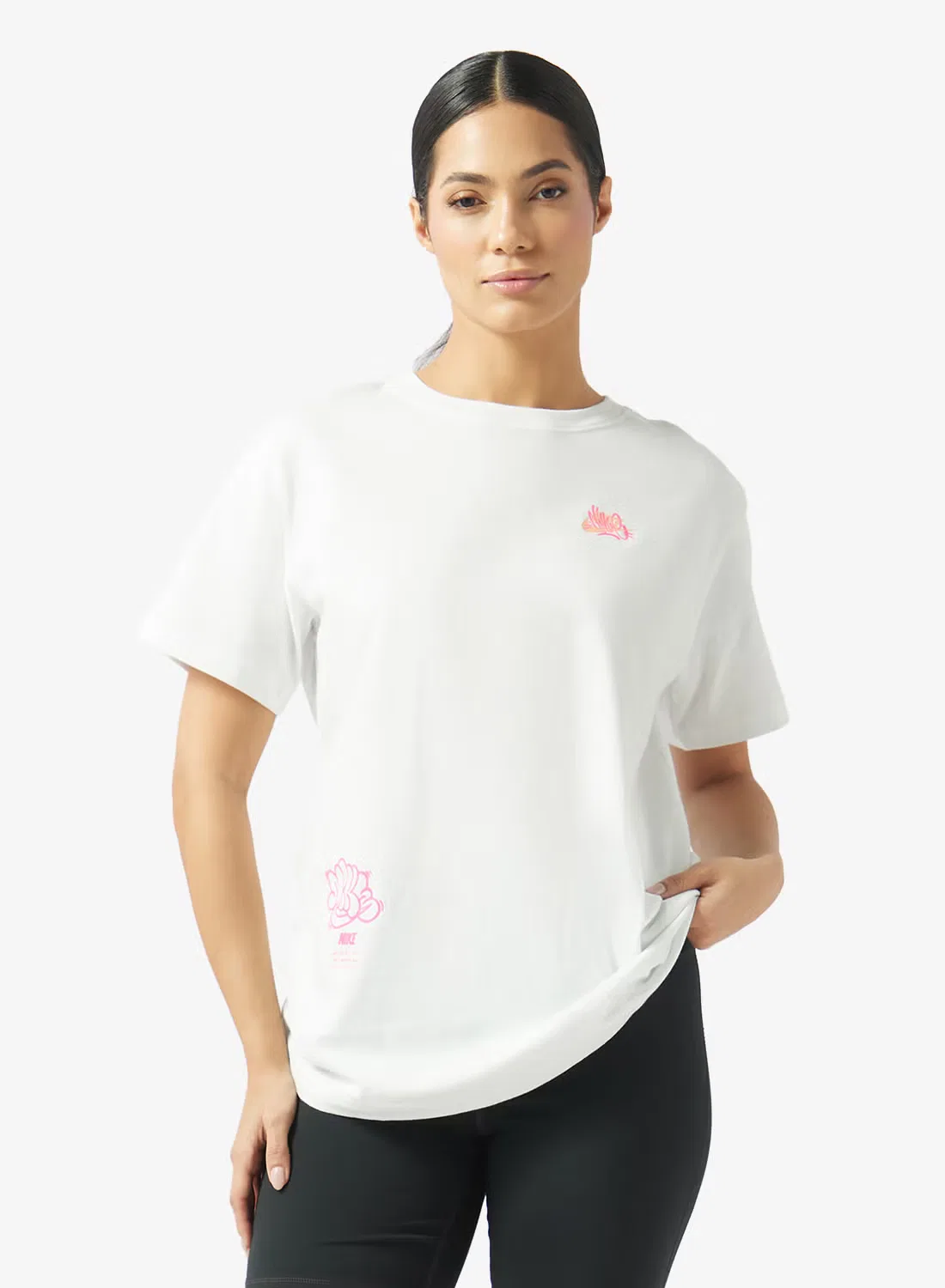 Футболка с принтом Classic boyfriend Nike, белый — фото 2