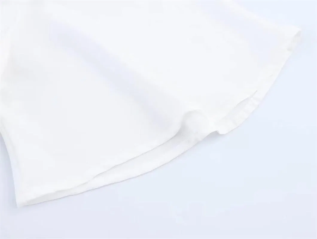 Женское повседневное платье с V-образным вырезом и поясом Generic, White — фото 4