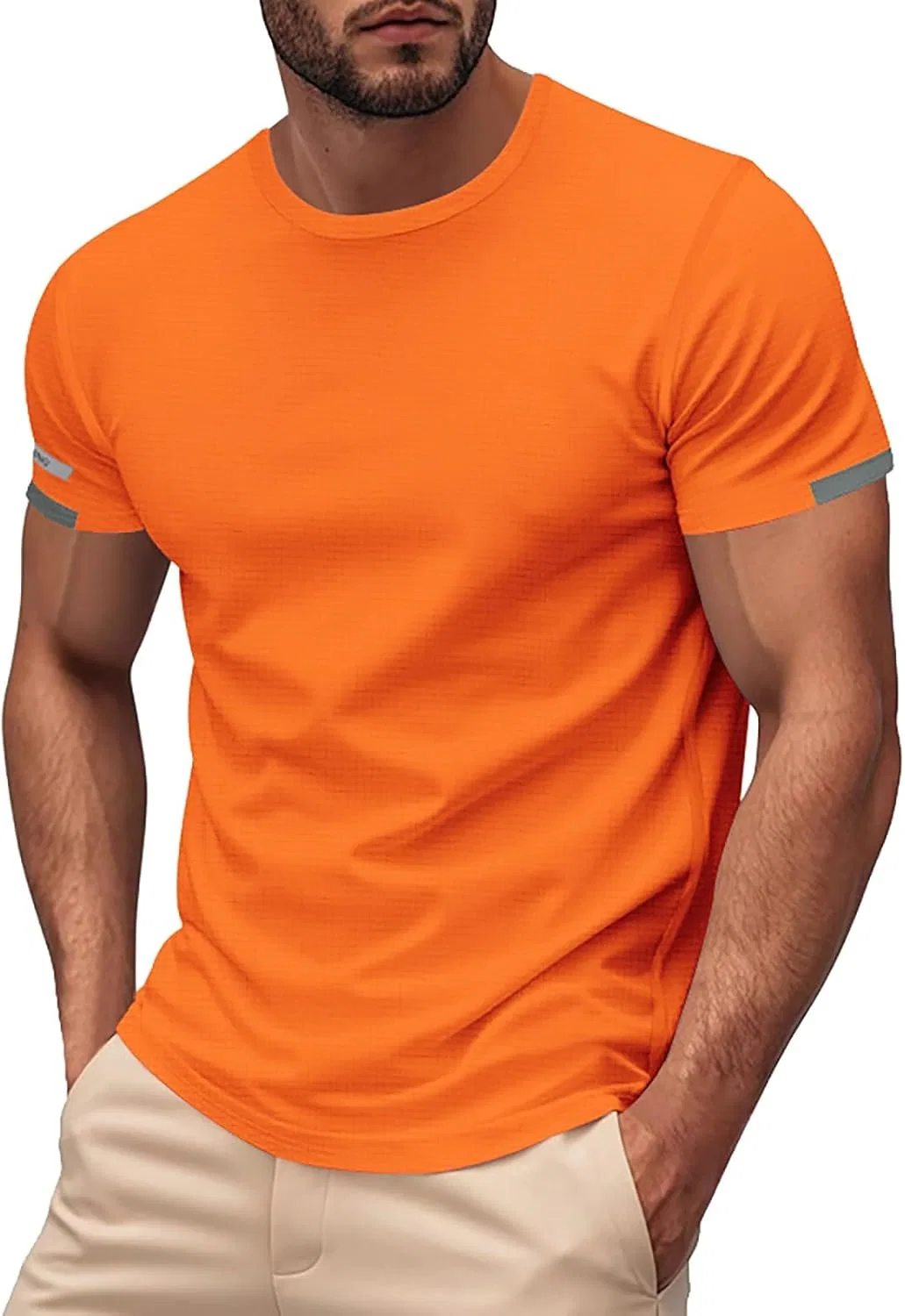 Мужская спортивная футболка с коротким рукавом Athletic Stretch, Orange