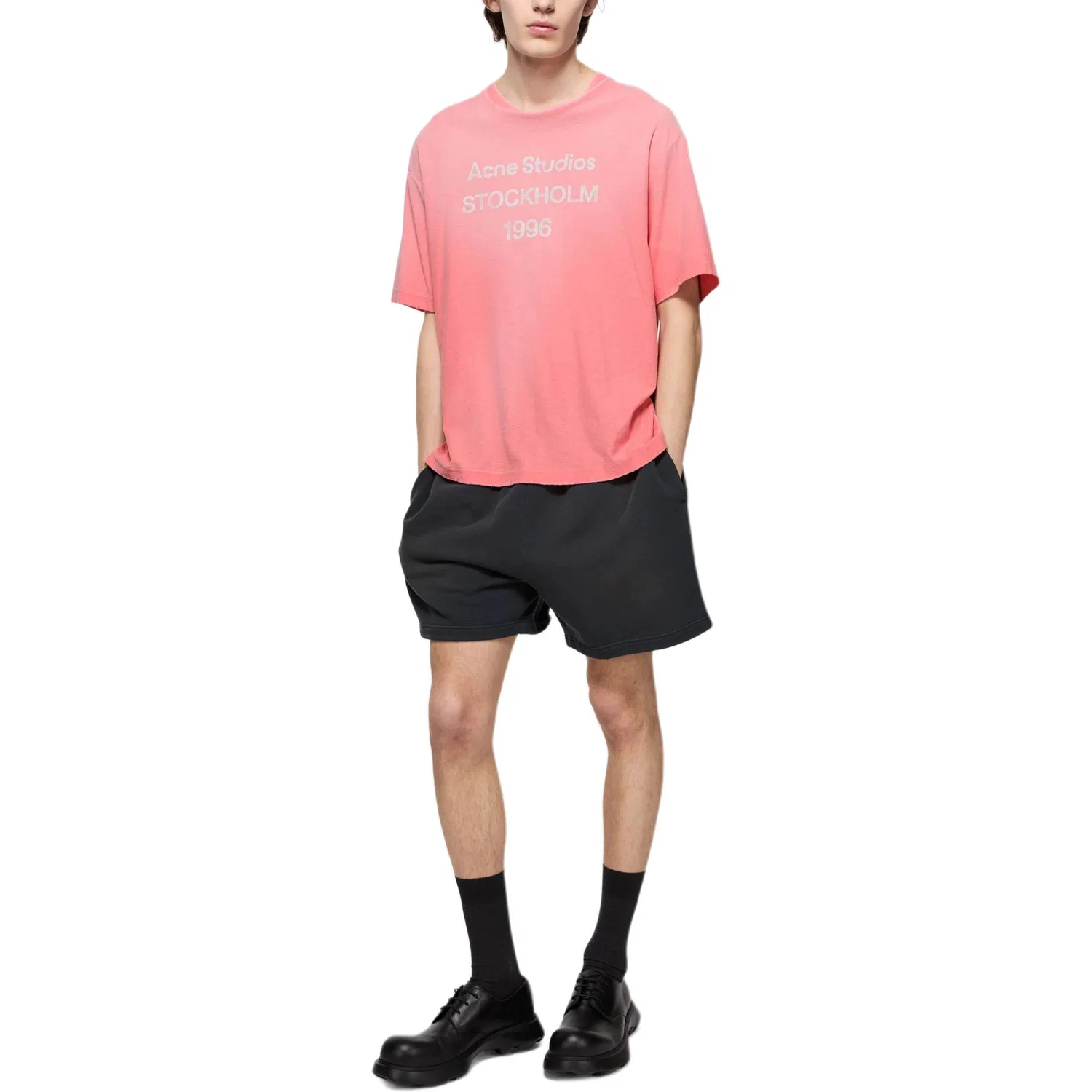 Футболка с круглым вырезом Acne Studios, Pink — фото 4