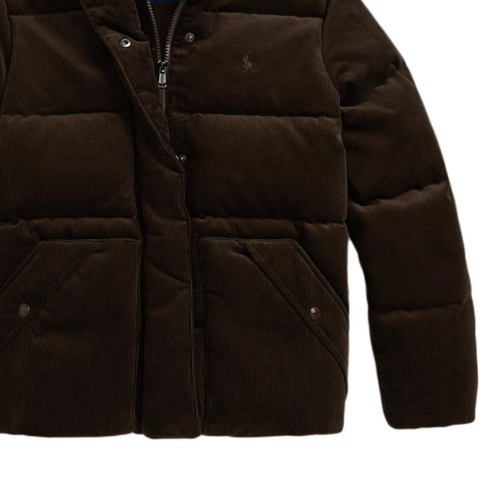 Детская пуховая куртка Polo Ralph Lauren, темно-коричневый — фото 4
