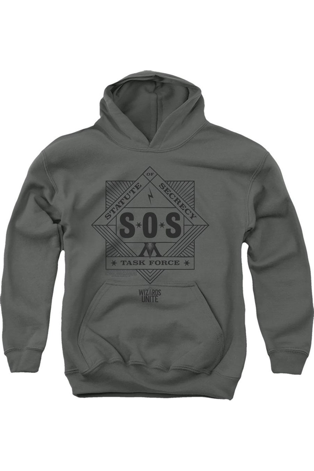 

Толстовка с капюшоном Harry Potter Wizards Unite Sos Task Force Youth Gildan, Charcoal