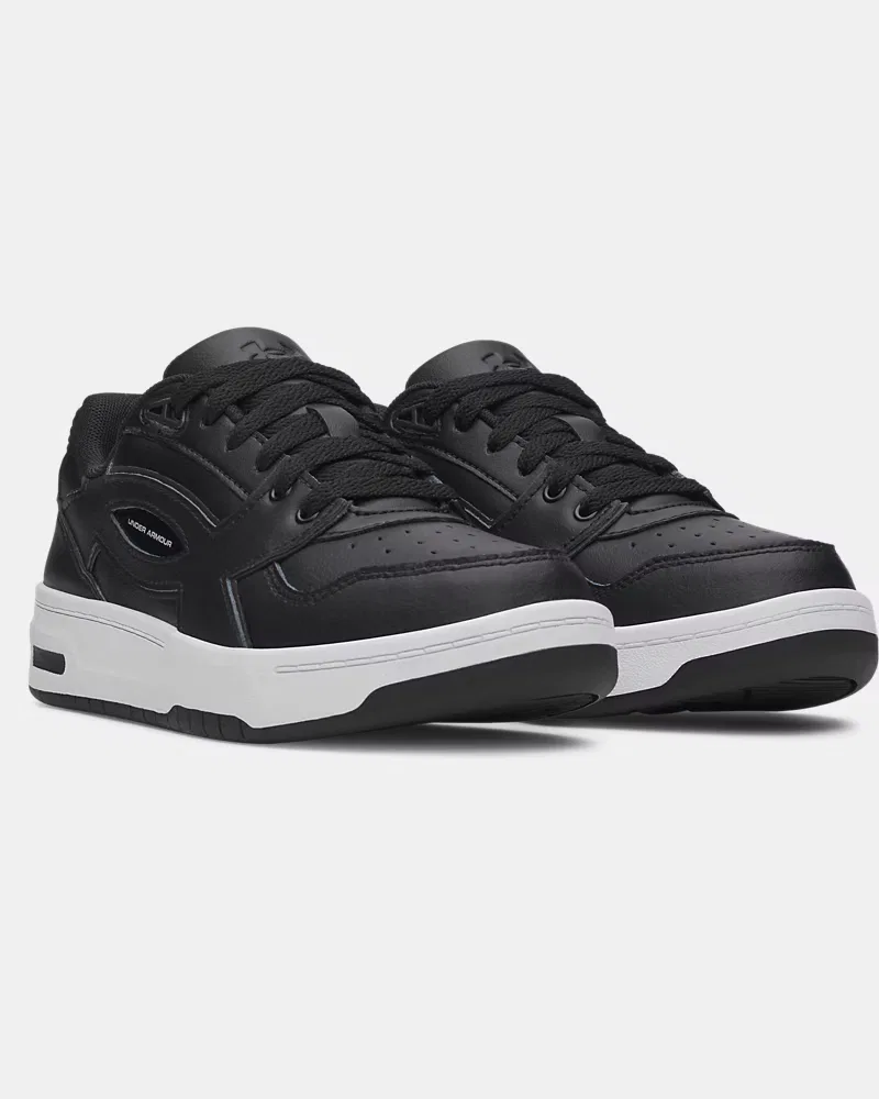 Кроссовки детские из натуральной кожи с амортизацией UA Flex UnderArmour, Black/White — фото 4