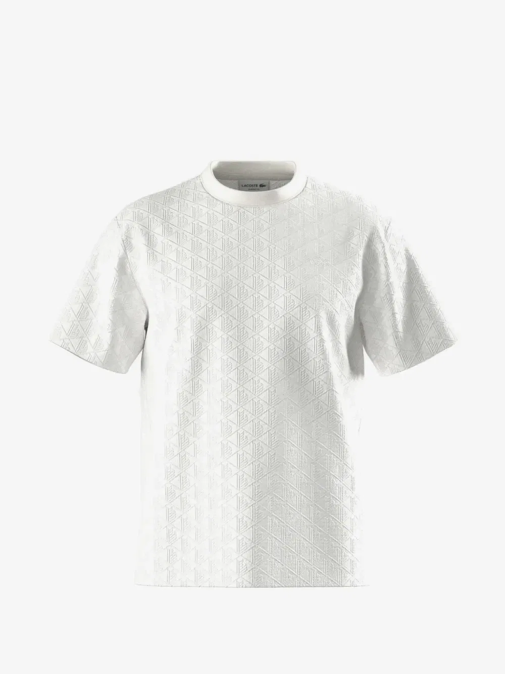 Жаккардовая футболка с монограммой Lacoste, белый — фото 2