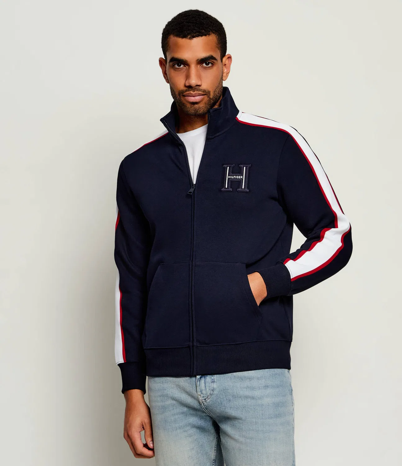 Худи на молнии Tommy Hilfiger, темно-синий