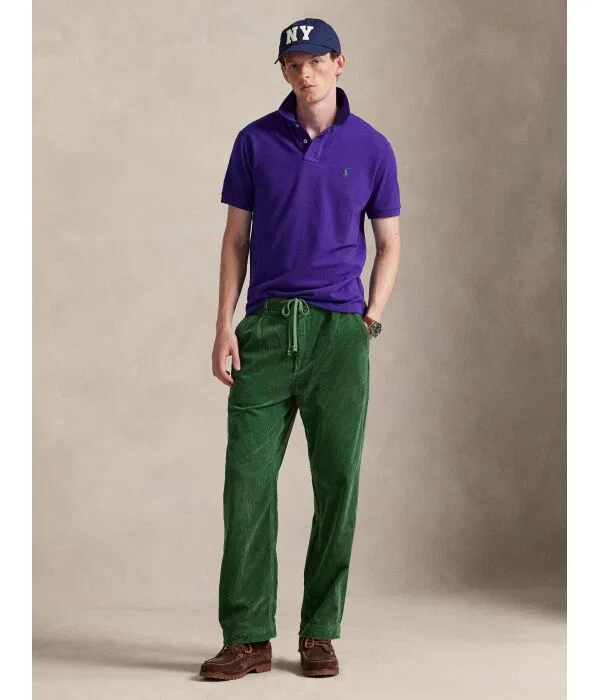 Мужское поло Custom Slim Fit Polo Ralph Lauren, фиолетовый — фото 2
