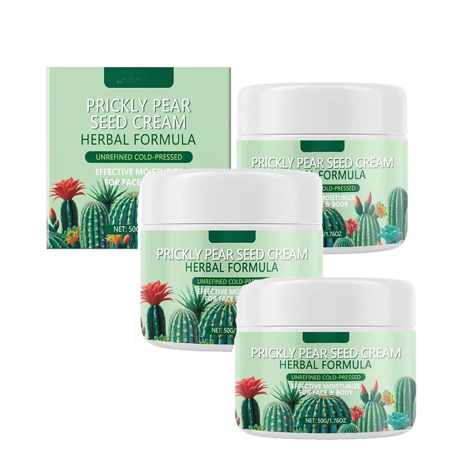 Крем для лица и тела с экстрактом опунции, ZGYCHZY, 3 шт, 50 г
