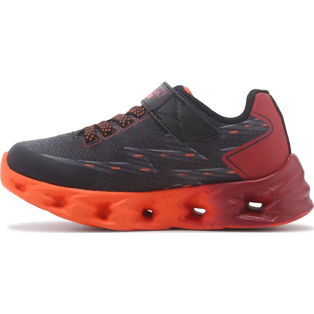 Детские кроссовки Vortex 2.0 со светом Skechers, Black/Red/Orange — фото 3