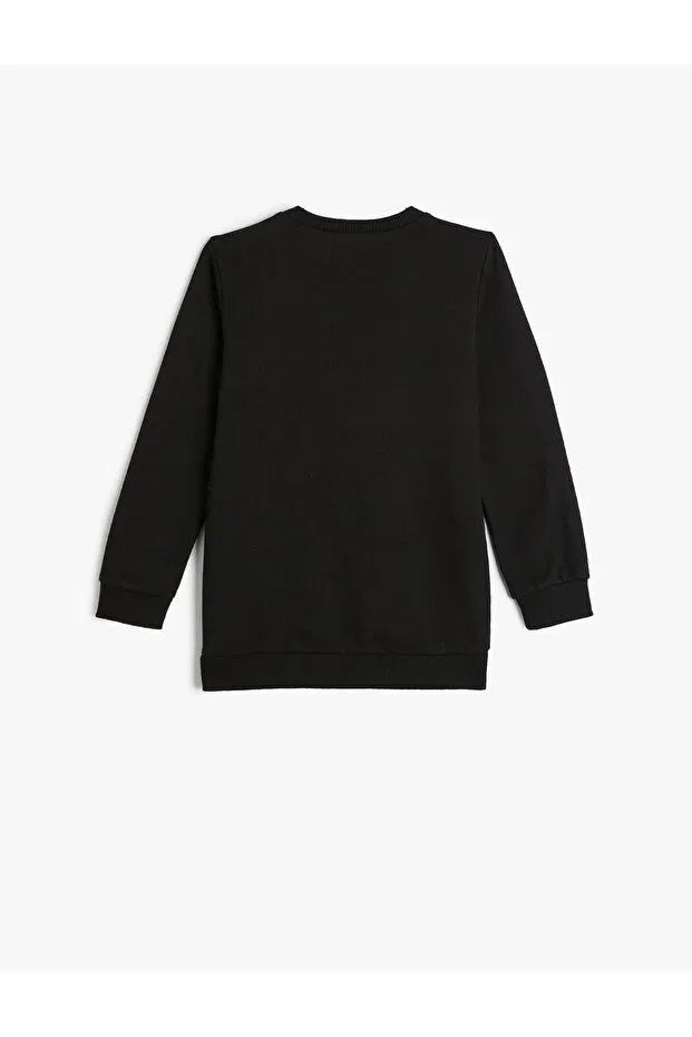 Детские свитшот для мальчиков с длинным рукавом Spiderman sweat licensed long sleeve crew neck with ribbon Koton, Black — фото 2