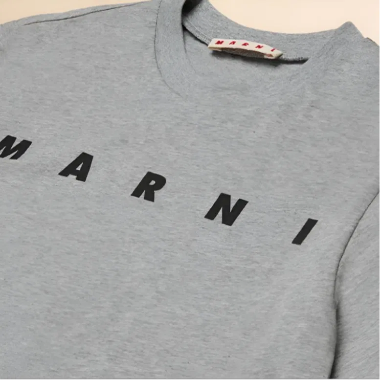 Футболка с круглым вырезом MARNI, Gray — фото 4