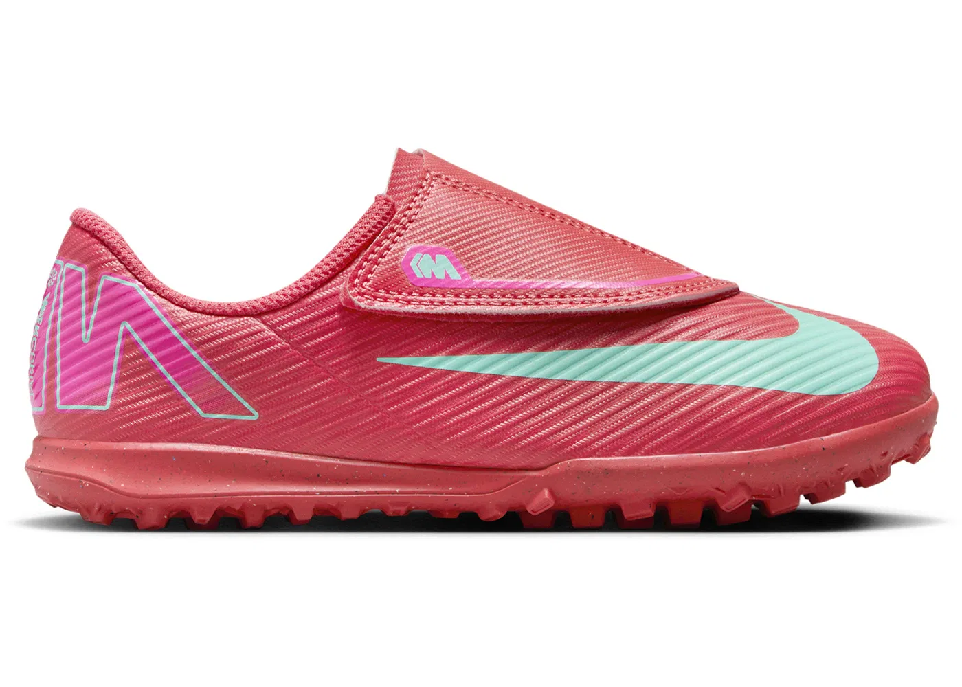 Детские бутсы с принтом Nike Mercurial Vapor 16 Club TF Mad Energy Pack, Ember Glow Aurora Green