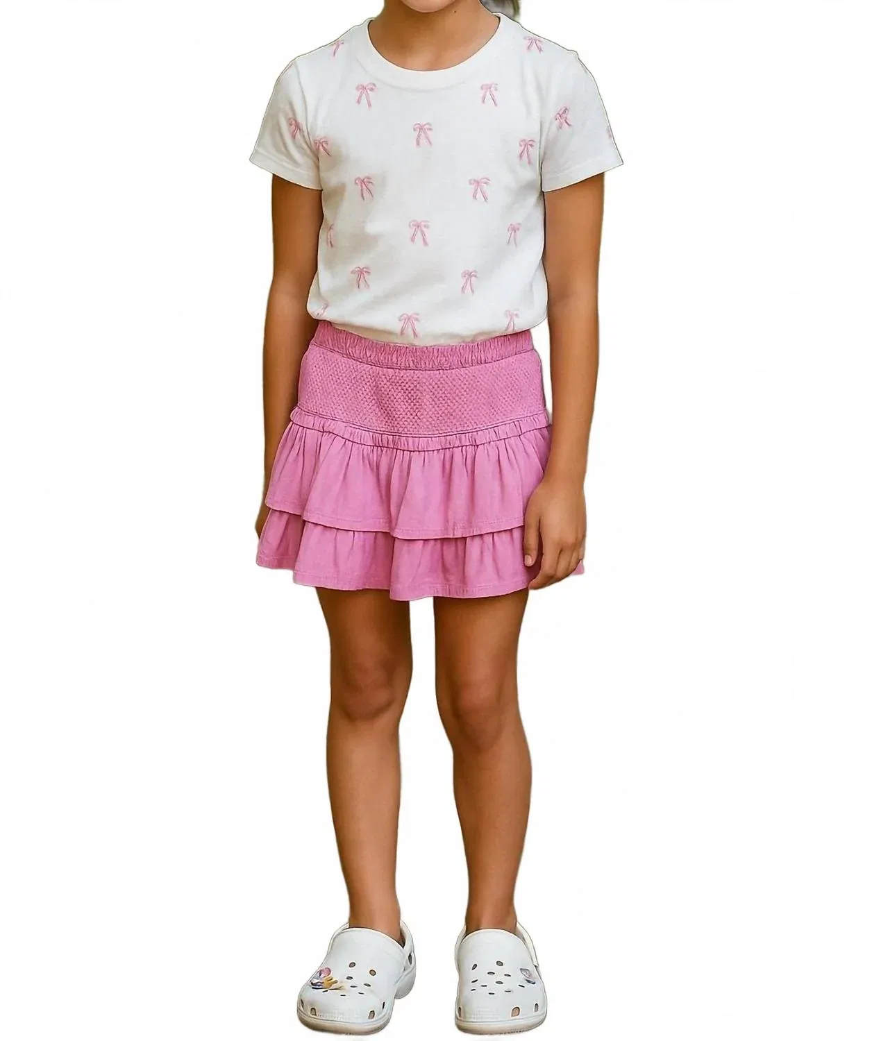 Детская юбка-шорты с принтом Dominique Skort KatieJnyc, розовый