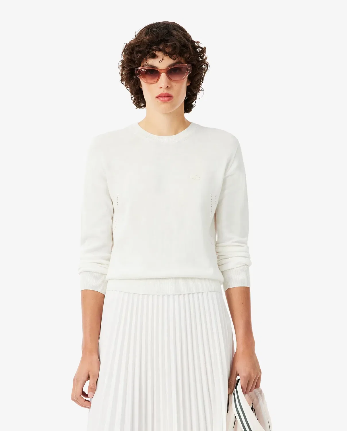 Женский джемпер Lacoste 3D-вязаный, Blanco