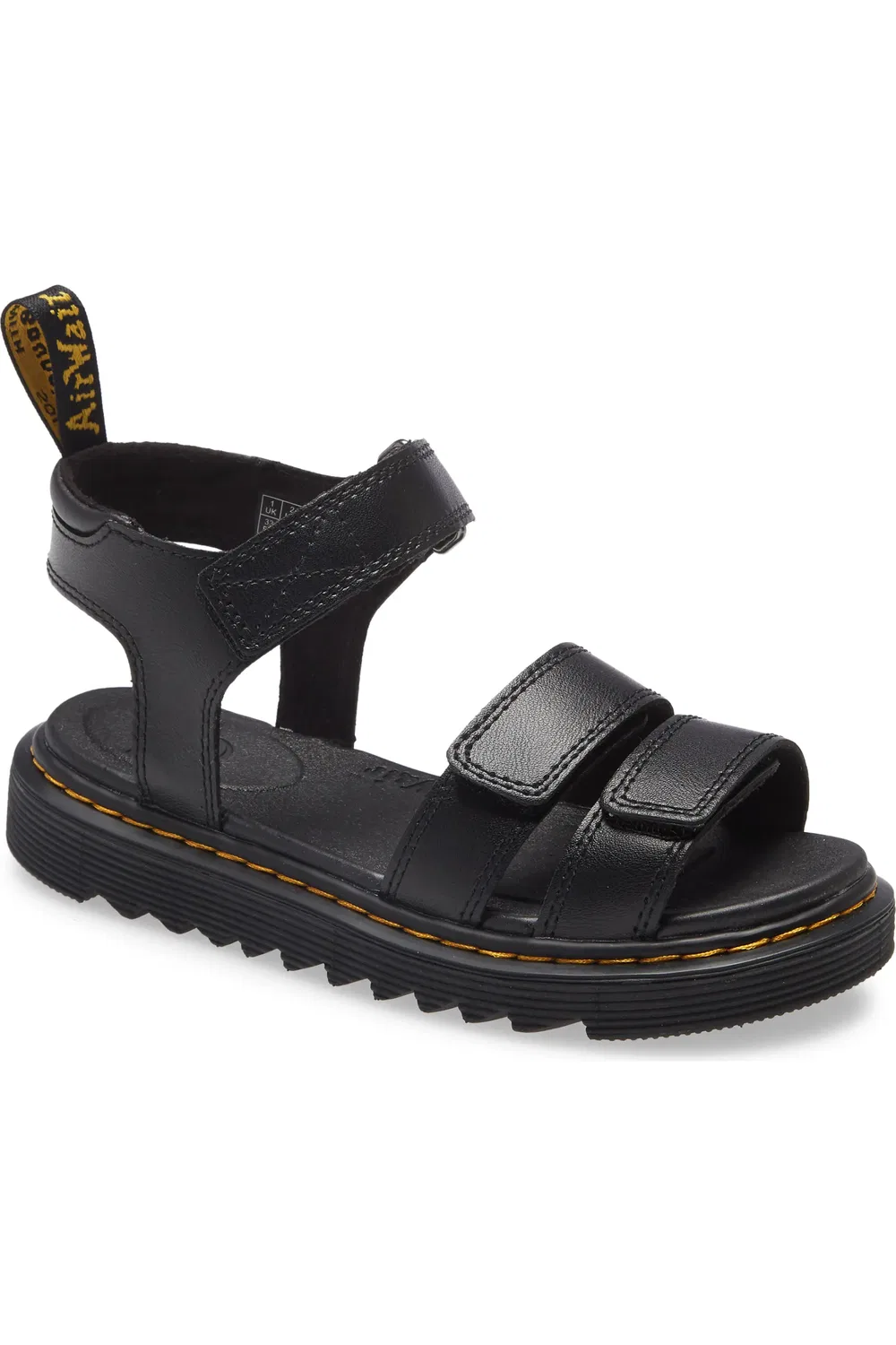 Детские сандалии Dr. Martens Klaire, черные, на липучках