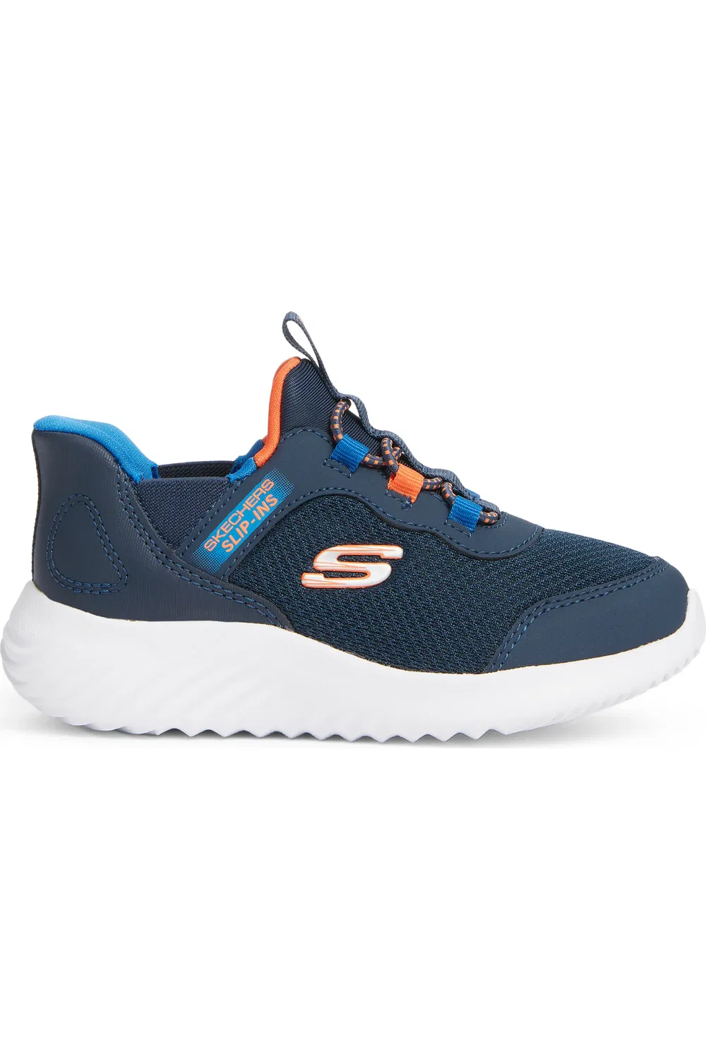Кроссовки детские с технологией Hands-Free Slip-ins Bounder SKECHERS, темно-синий — фото 3