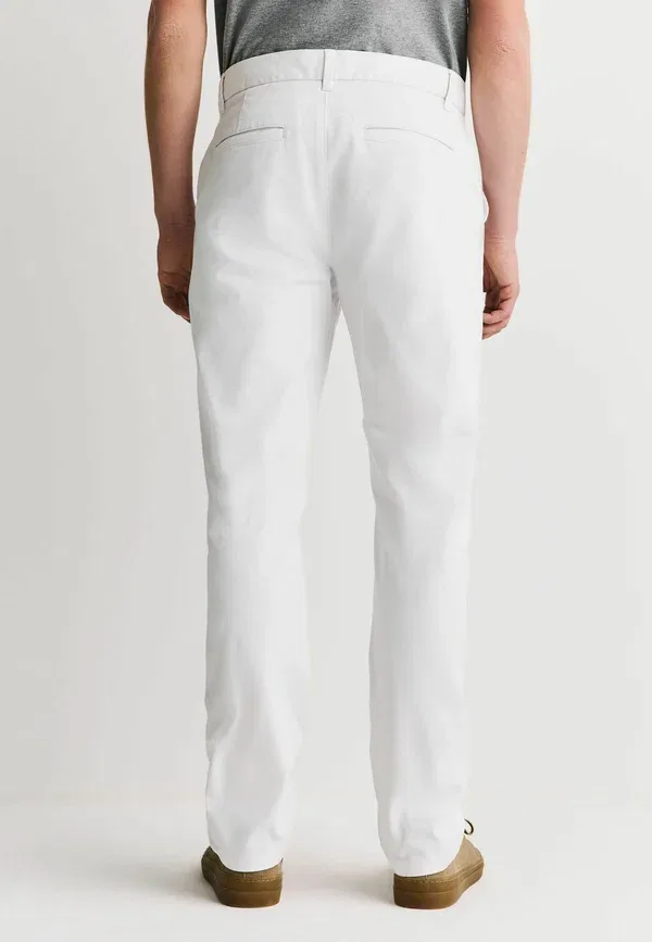 Брюки хлопковые Slim fit chinos Next, white, белый — фото 3
