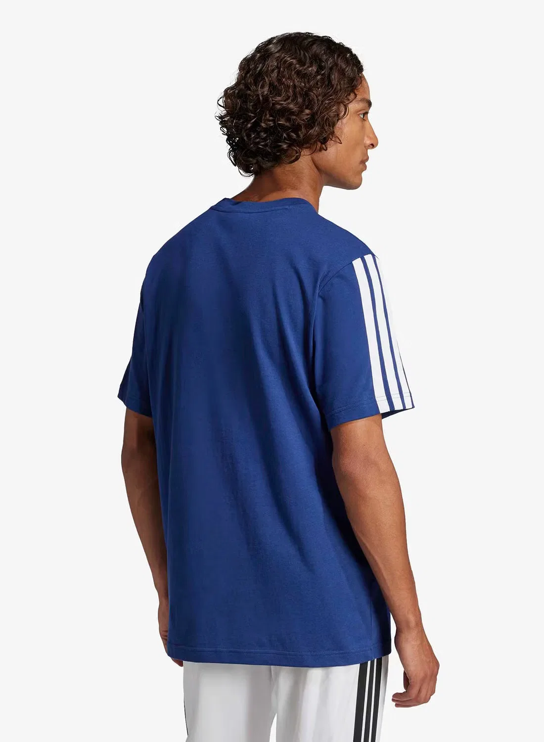 Футболка с принтом 3-Stripes essential Adidas, темно-синий — фото 2
