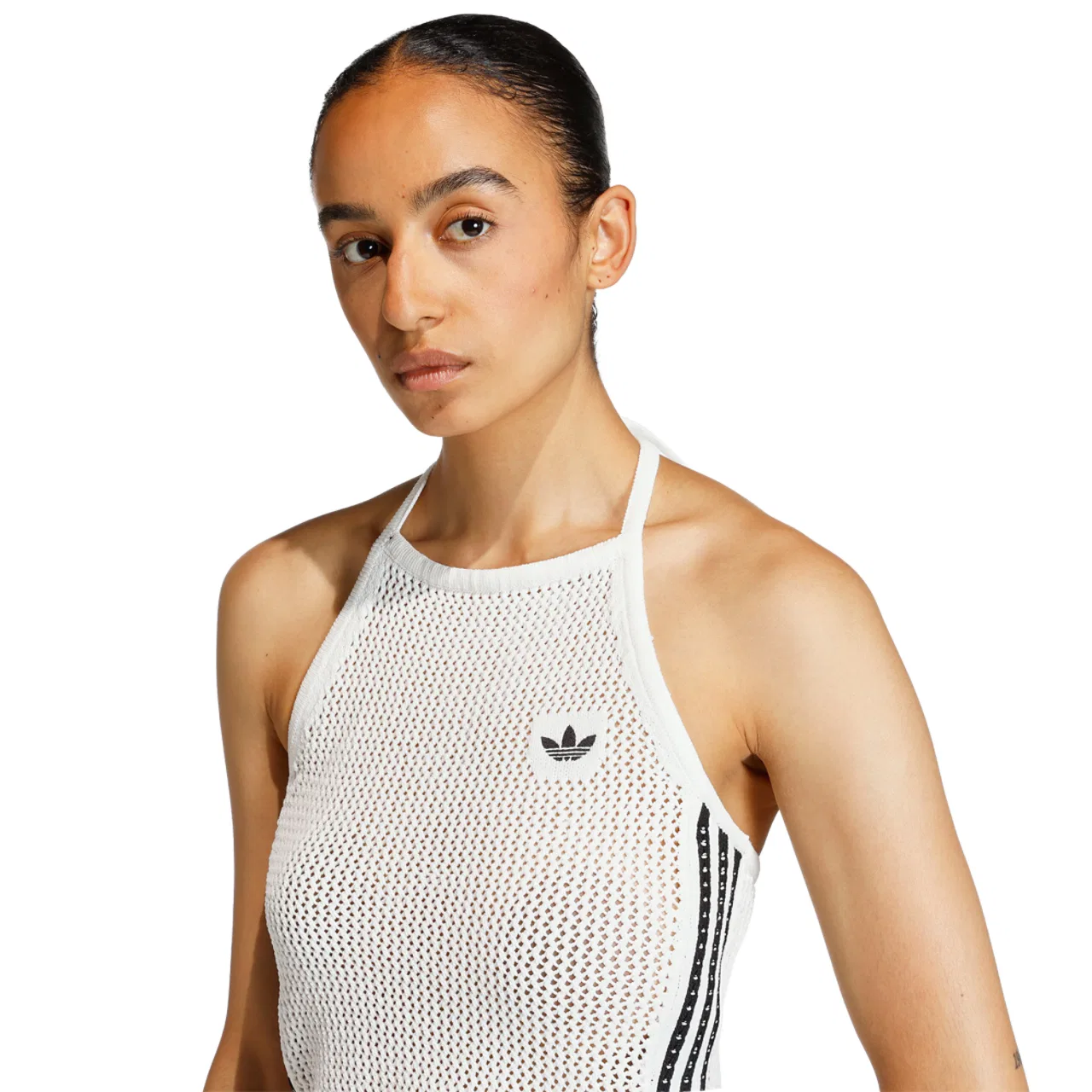 Женский топ Crochet Adidas, цвет Off White — фото 3