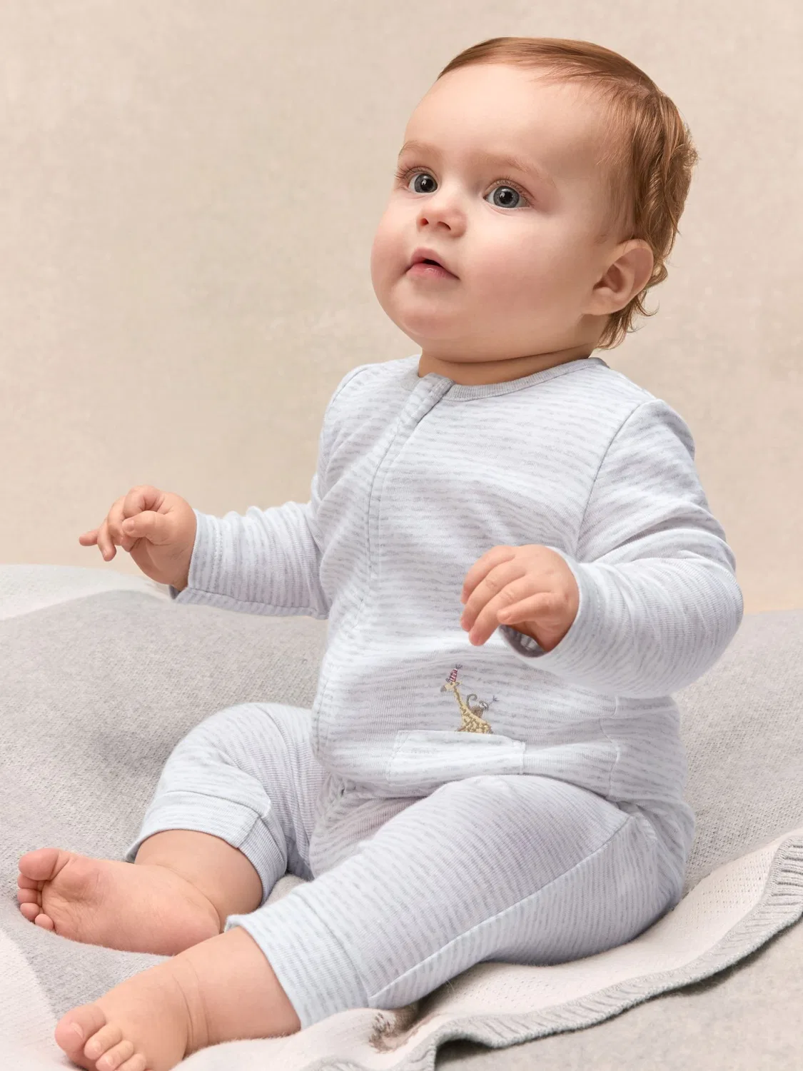 Комбинезон для сна с вышивкой Party Animal The White Company, белый