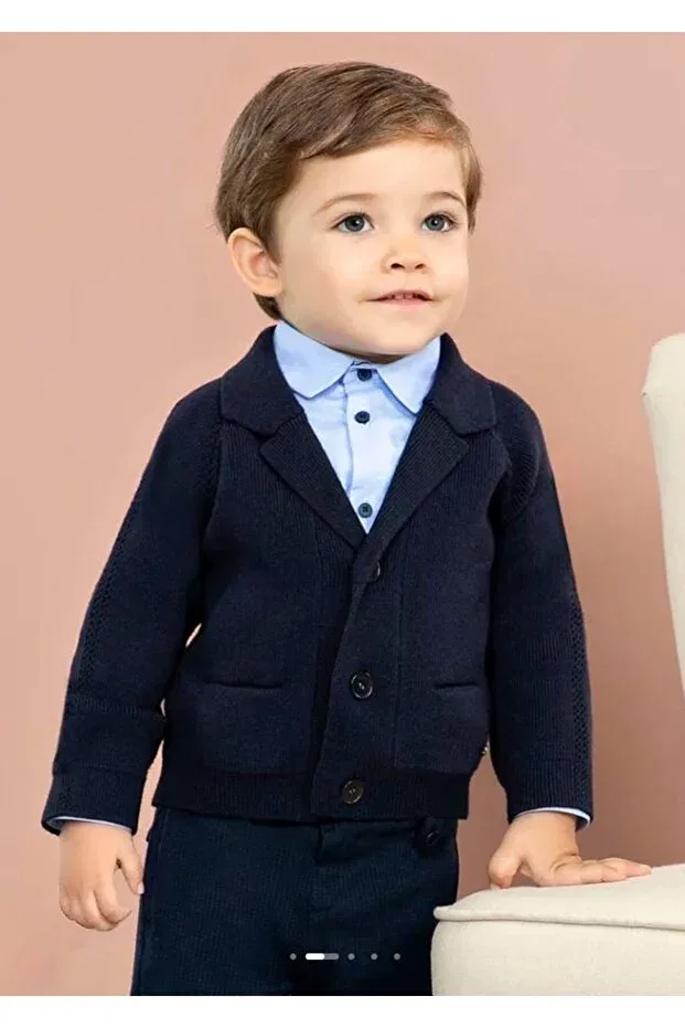 Детский кардиган для мальчиков с принтом Abel&Lula, Navy Blue Abel & Lula