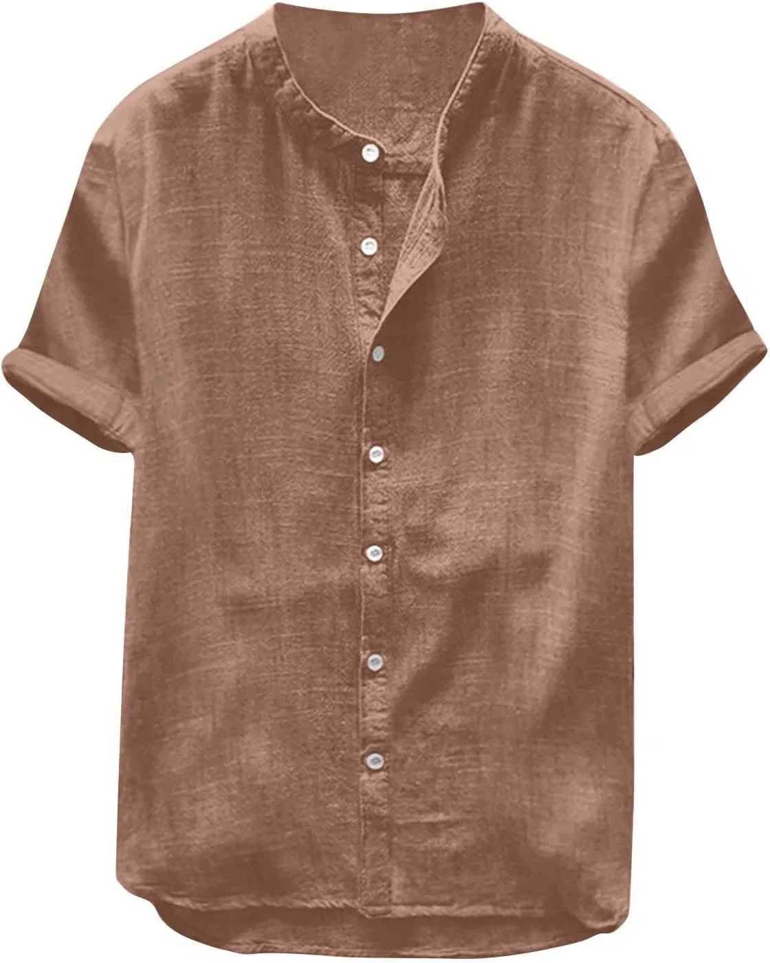 Мужская футболка с коротким рукавом из льна Khaki