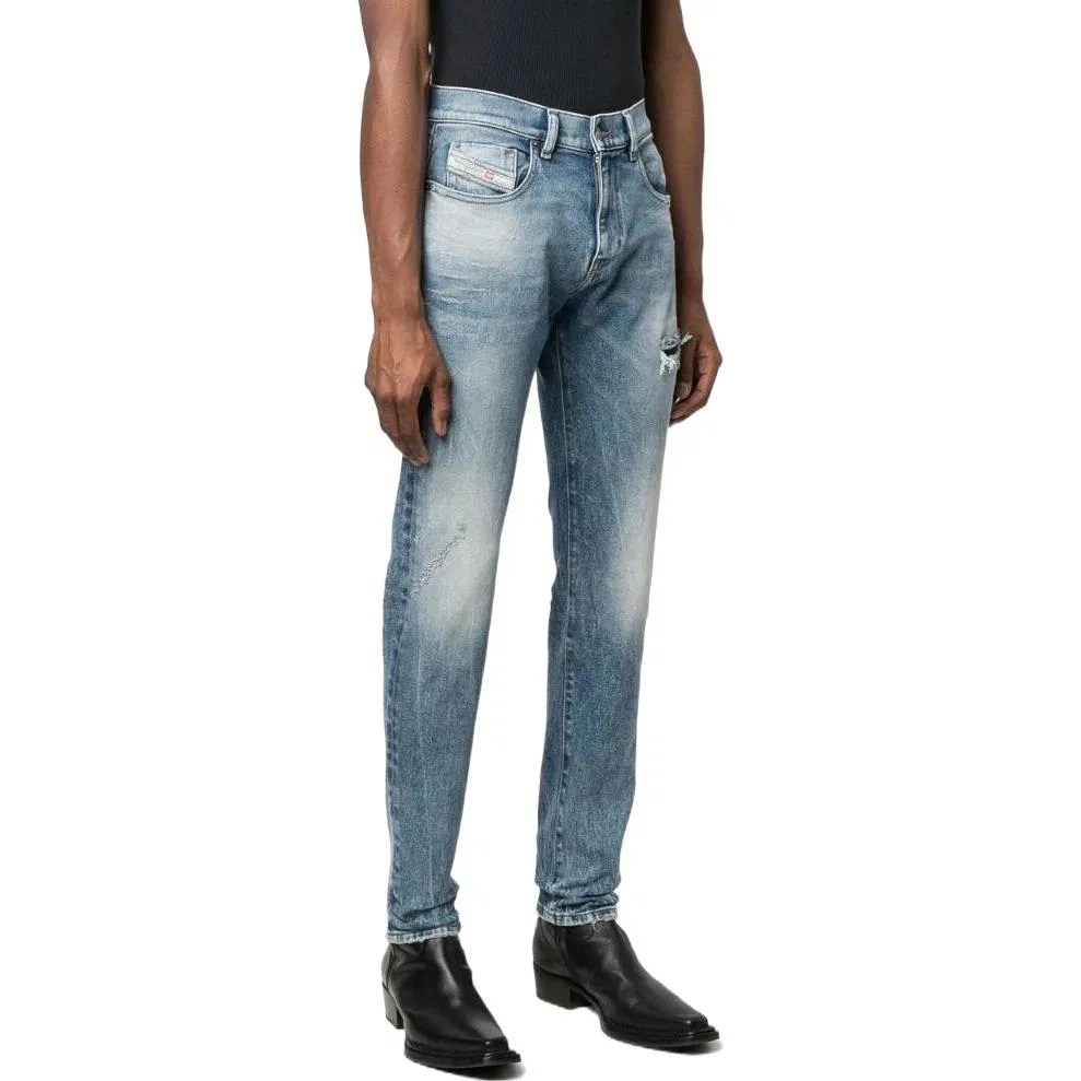 Джинсы Slim Faded, DIESEL, Blue — фото 4